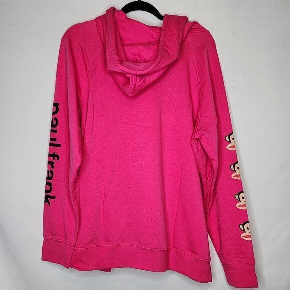 2X 18W 20W Torrid Pink Paul Frank Fleece Hoodie 2000s Monkey Pop Culture Plussiz - Picture 8 of 8
